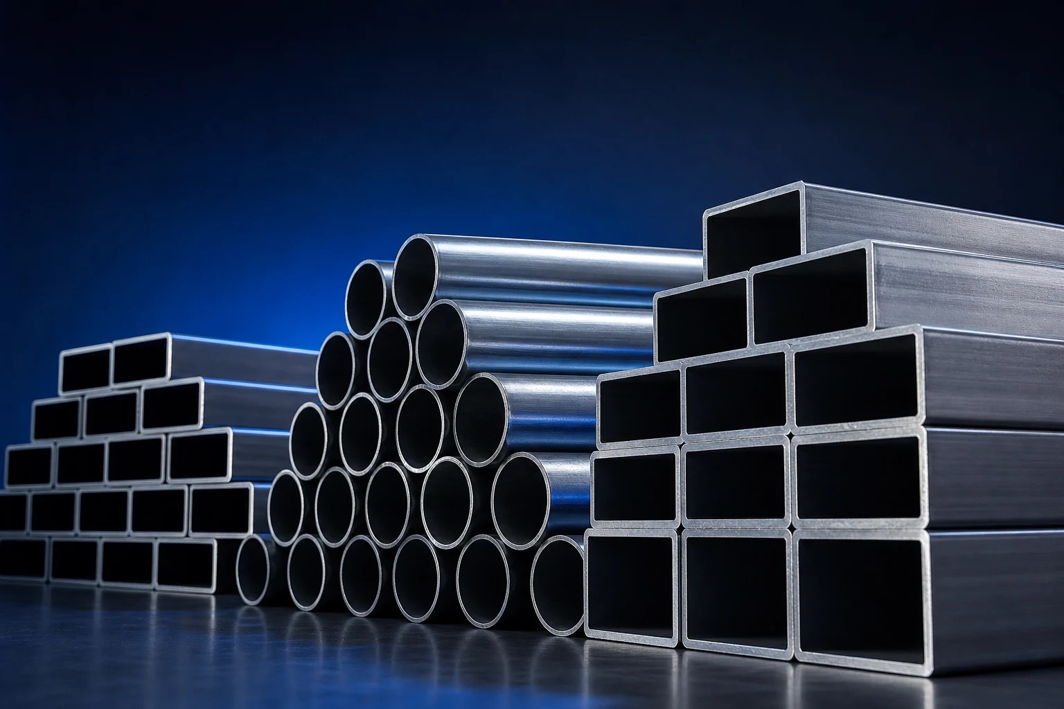 Steel tubes and hollow profiles representing the KS steel catalogue